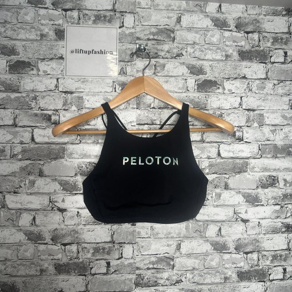 EUC Lululemon Peloton Sports Bra Black Size 8